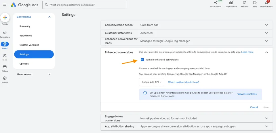 Google Ads Enhanced Conversions